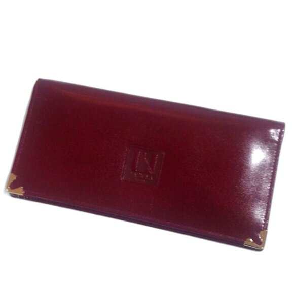 Laviola Milano Burgundy Bi-Fold Long Wallet – Elegant Women's Fashion Accessory - Picture 3 of 13